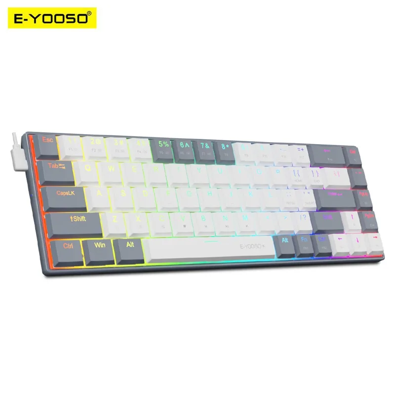 Gaming Keyboard Bundle - E-YOOSO a68 rgb mini fino usb