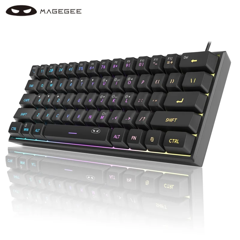 Gaming Keyboard Bundle - Teclado para jogos MageGee Mini 60%,