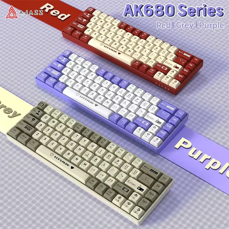 Gaming Keyboard Mini Mechanical - Teclado Mecânico Gamer AJAZZ AK680 65%