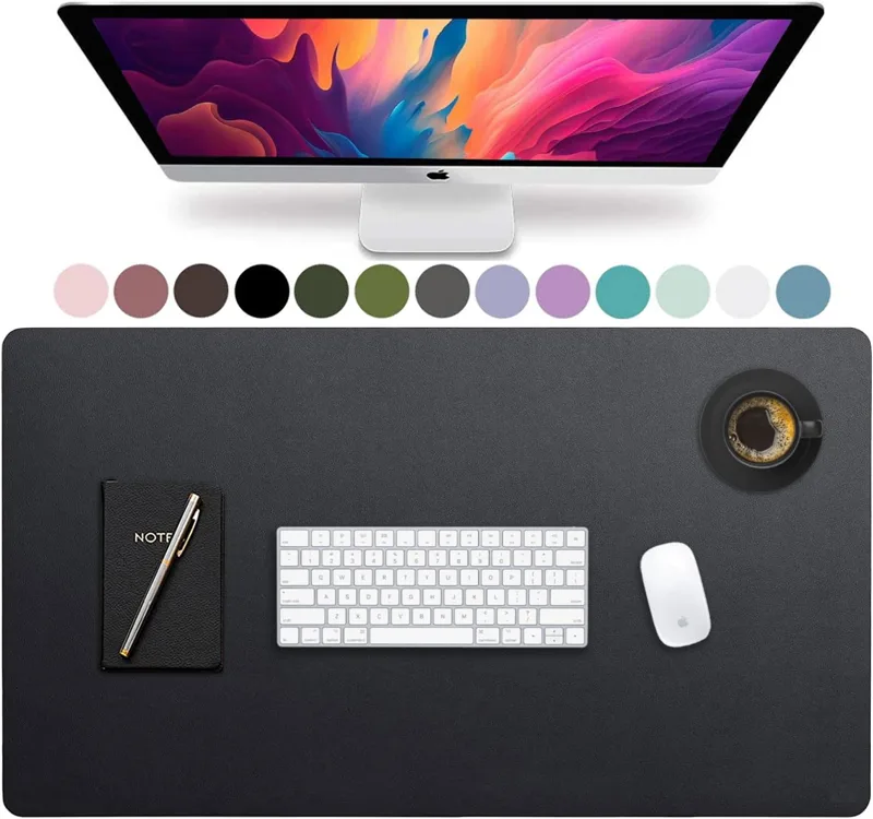 Gaming Keyboard And Mouse Pad - Tapete de Mesa Grande em Couro,