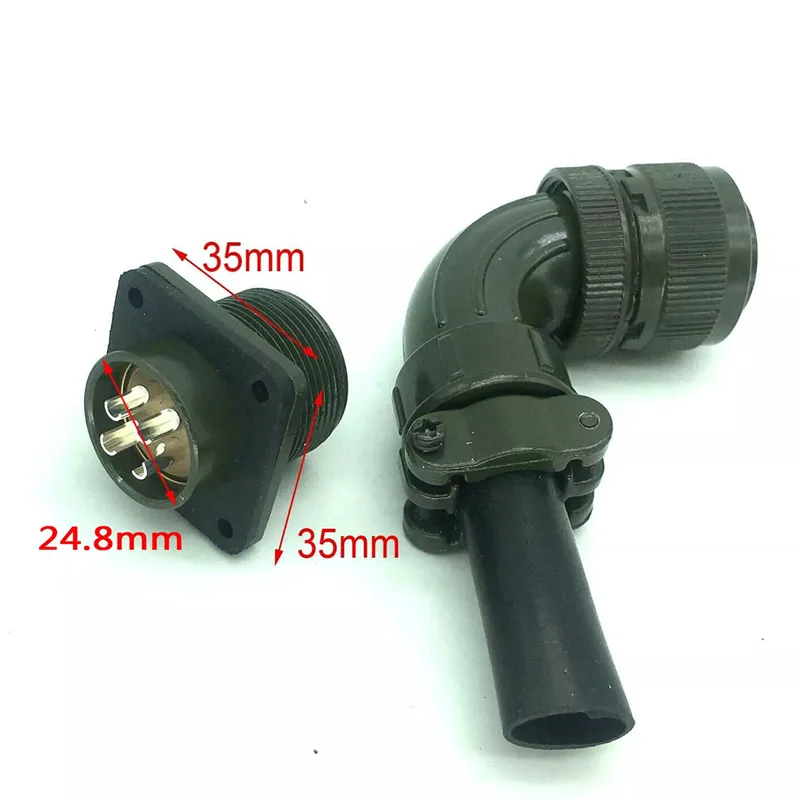 Aviator Connector Kit - Conector de Aviação 4 Pinos 90