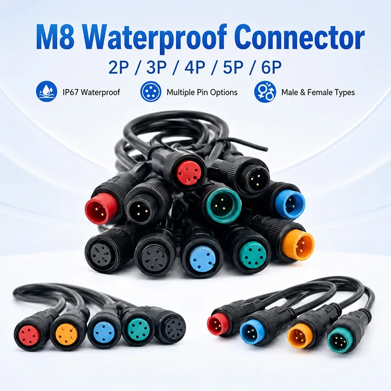 Aviator Connector Kit - Conjunto de Conectores Impermeáveis M8 (4