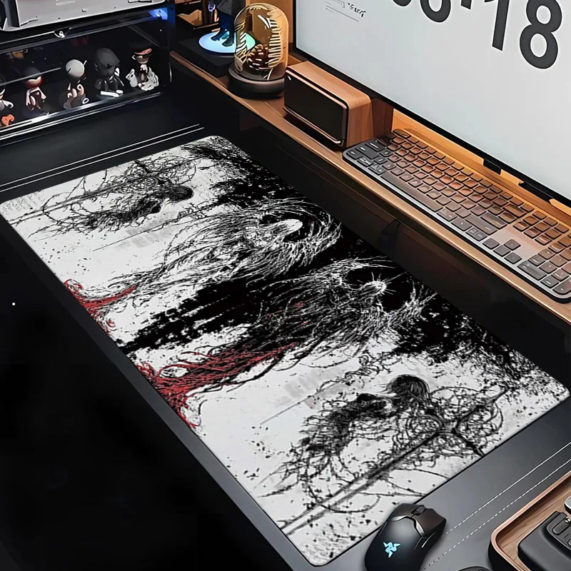 Gaming Keyboard And Mouse Pad - Tapete de borracha antiderrapante para mouse,