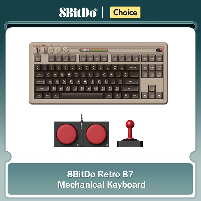 Gaming Keyboard Hot Swappable - Teclado mecânico retrô 8BitDo, teclado para