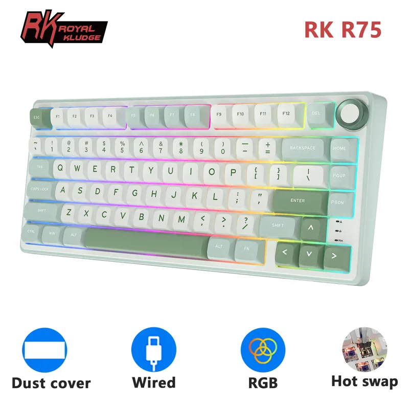 Gaming Keyboard Bundle - Teclado Mecânico RK Royal Kludge R75