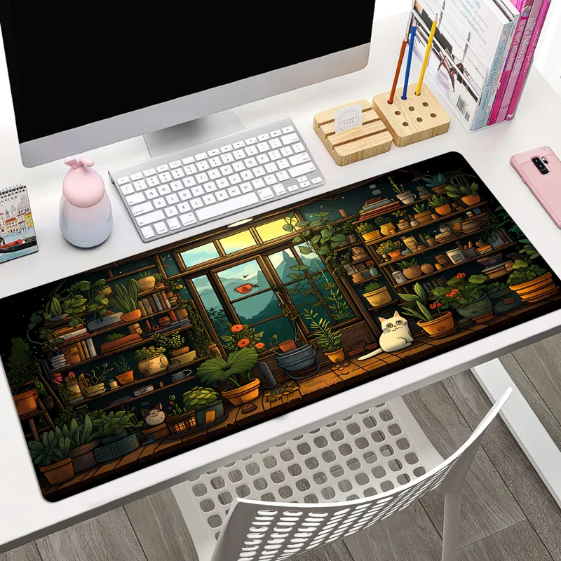 Gaming Keyboard And Mouse Pad - Tapete de mouse de gato fofo,