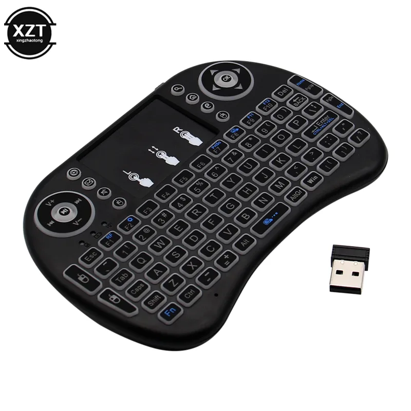 Gaming Keyboard Mouse Wireless - Air Mouse Retroiluminado com Touchpad Remoto,