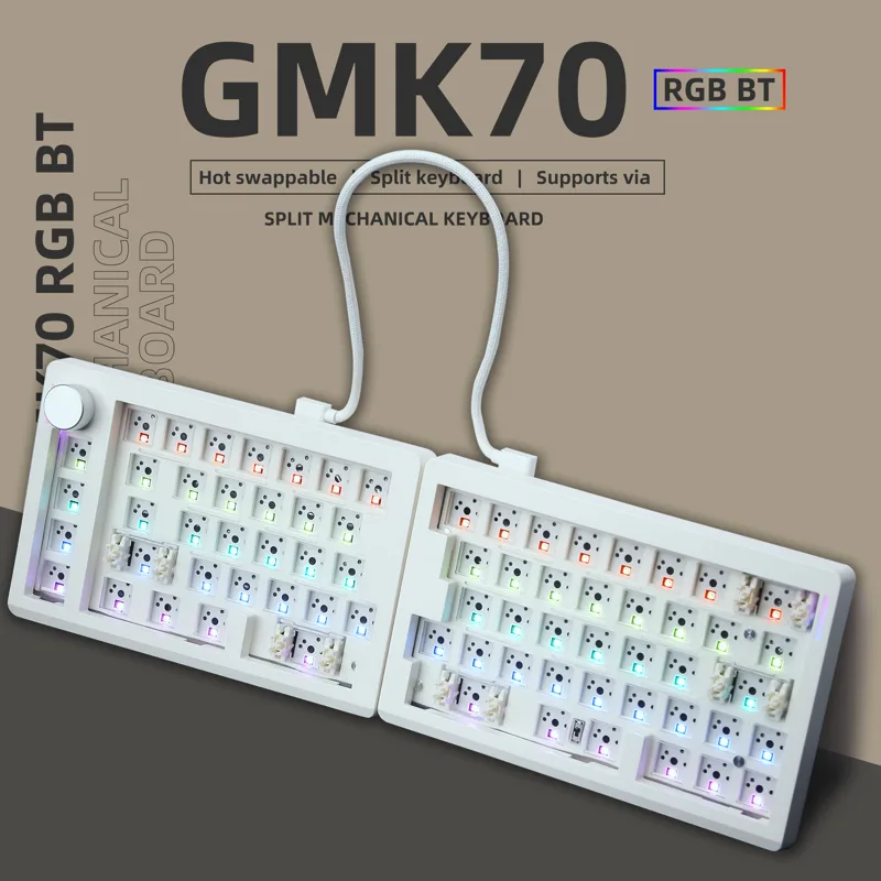 Gaming Keyboard Hot Swappable - Zuoya gmk70 via/qmk kit de teclado