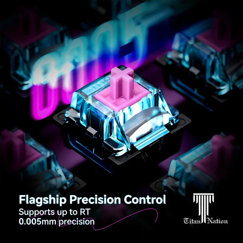 Gaming Keyboard Hall Effect Switches - Switch Magnético Titan Nation RT0.001mm 35gf,