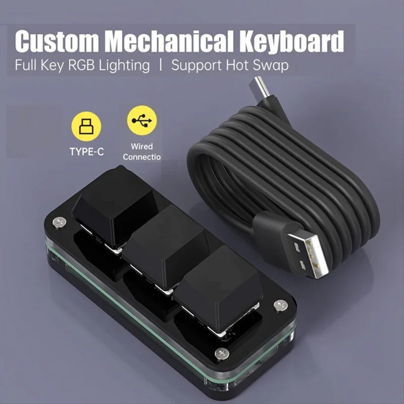Gaming Keyboard Types - Teclado Mini de Programação Macro com