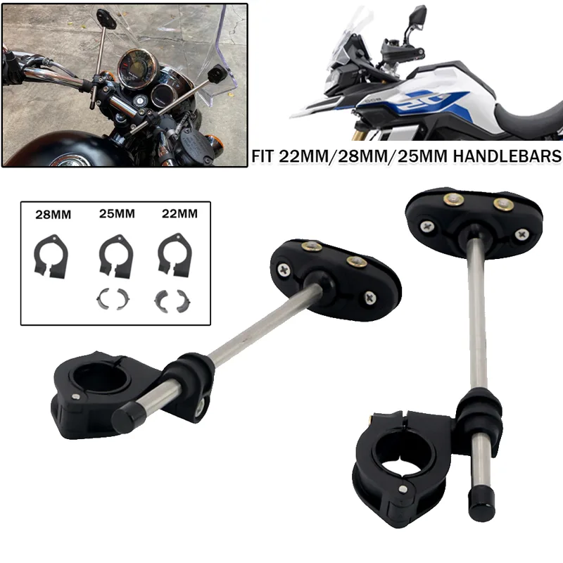 Gasket Mount Kit - Suporte de para-brisa ajustável para motocicleta,