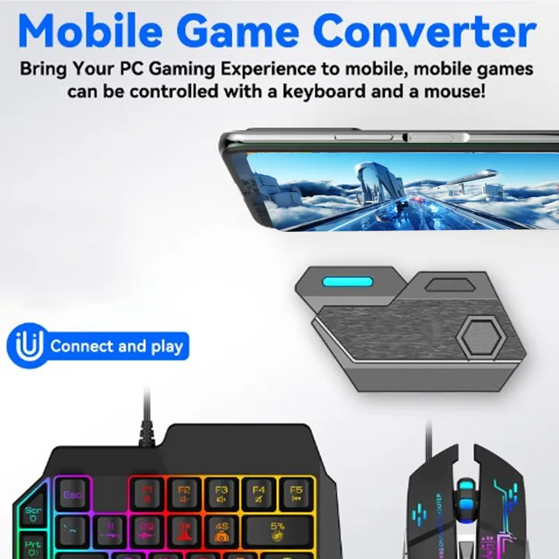 Gaming Keyboard Hand - Pacote combinado de jogos para celular,