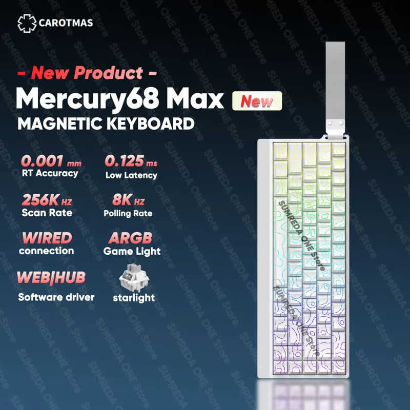 Gaming Keyboard Mini Mechanical - Novo irok mercury68 pro max rt0.001mm