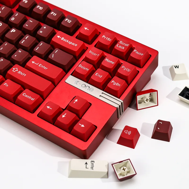 Gaming Keyboard Number Pad - Kbdiy gmk jamon keycap vermelho retro
