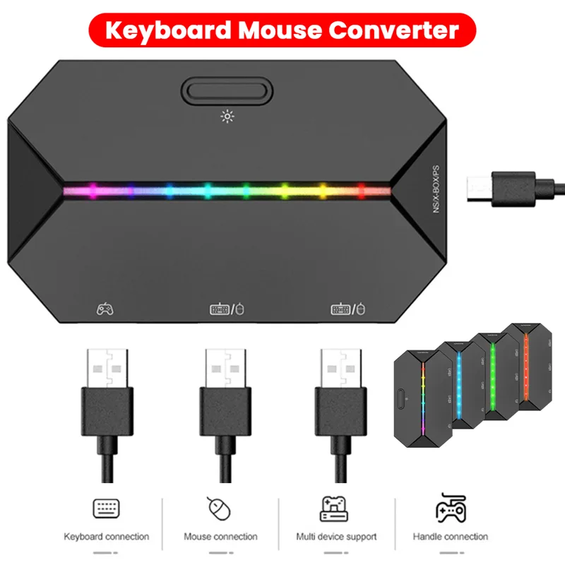Gaming Keyboard And Mouse Converter For Mobile - Adaptador Portátil G6L para Teclado e