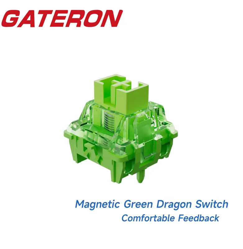 Gaming Keyboard Hall Effect Switches - Switch Magnético GATERON Green Dragon, Linear,