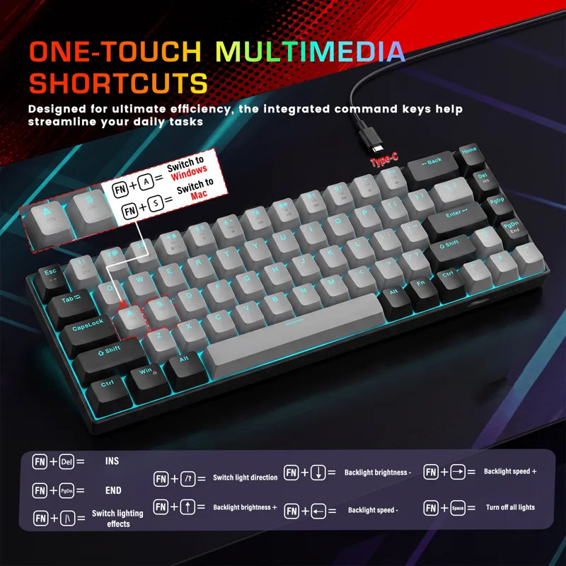Teclado Mecânico Portátil Focu - Gaming Keyboard Number Pad avaliação e preço