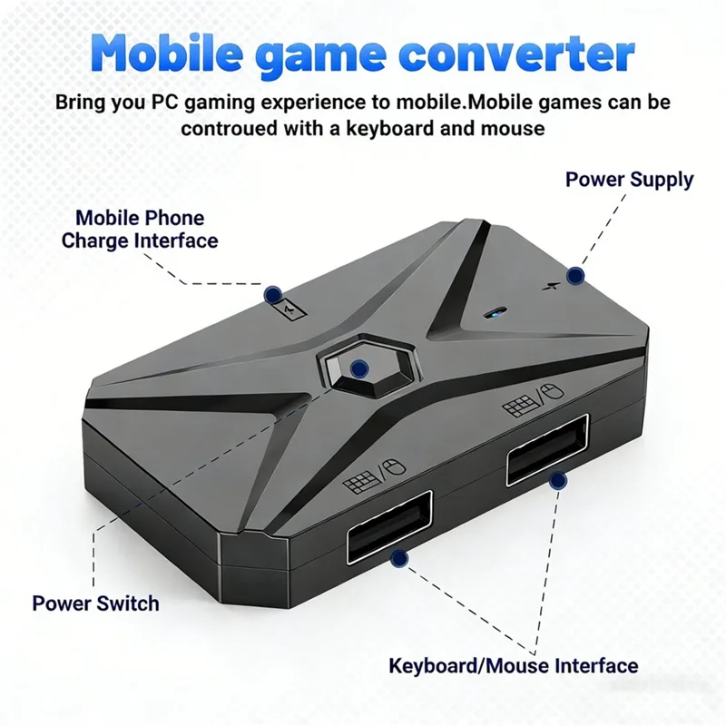 Kit Conversor de Jogos Móveis  - Gaming Keyboard And Mouse Converter For Mobile avaliação e preço