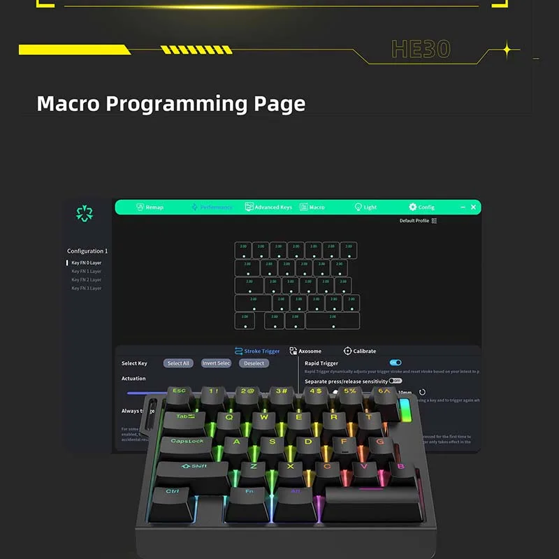 Teclado Mecânico para Jogos HE - Gaming Keyboard Esports avaliação e preço
