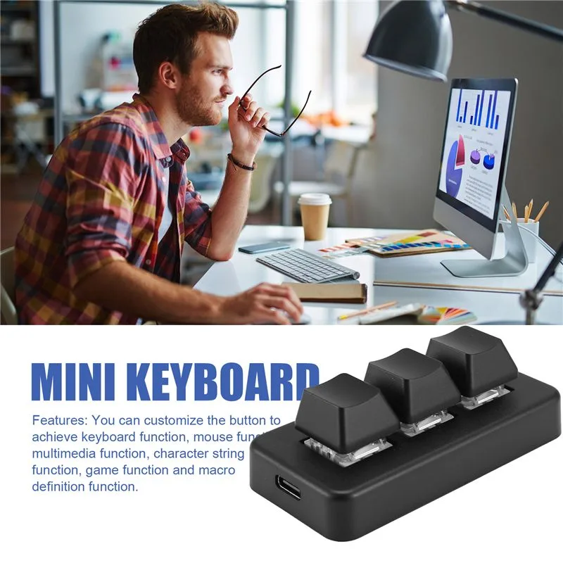Mini teclado macro programável - Gaming Keyboard Mini Mechanical avaliação e preço