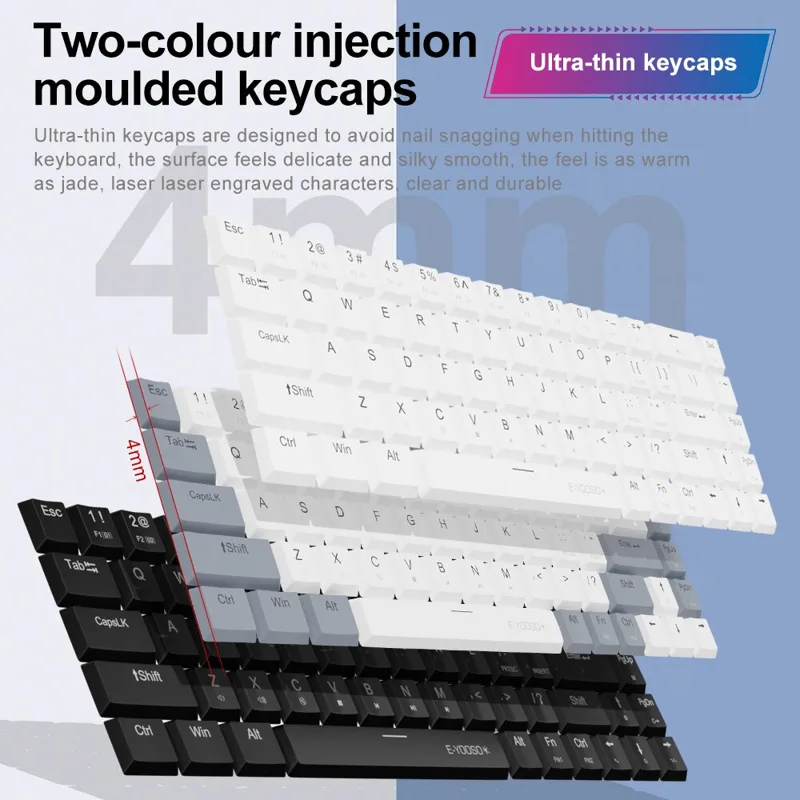 E-YOOSO a68 rgb mini fino usb  - Gaming Keyboard Bundle avaliação e preço