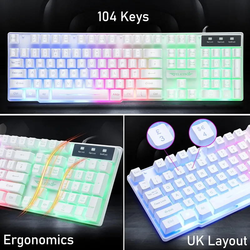 Mambasnake t11 reino unido 100 - Gaming Keyboard Bundle avaliação e preço