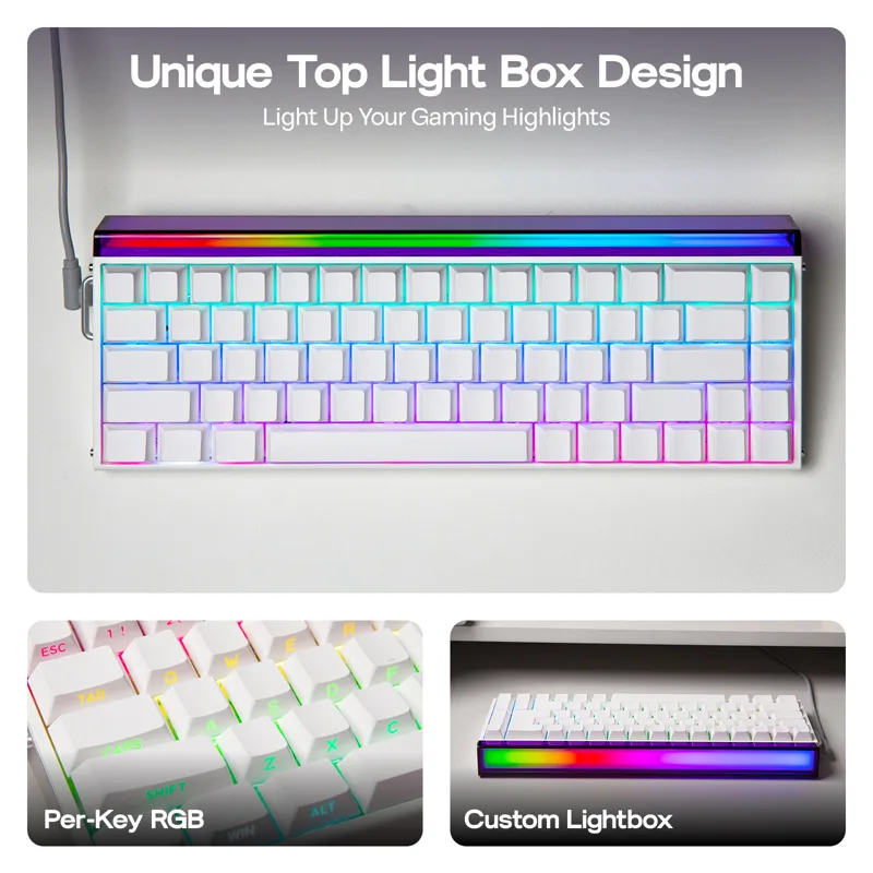AULA Hero68 HE 65% ANSI QWERTY - Gaming Keyboard Hall Effect Switches avaliação e preço