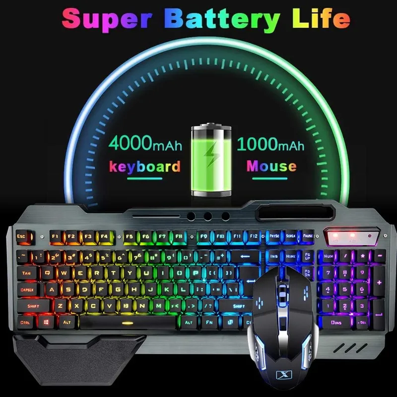 Combinação de teclado e mouse  - Gaming Keyboard Mouse Wireless avaliação e preço