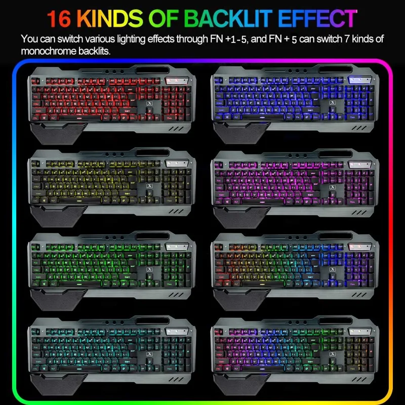 Combinação de teclado e mouse  - Gaming Keyboard Mouse Wireless avaliação e preço