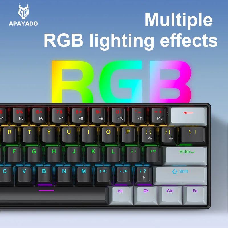 APAYADO K61 Mini teclado mecân - Gaming Keyboard Hot Swappable avaliação e preço