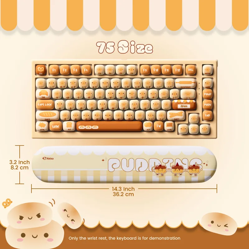 Akko pudim pães teclado almofa - Gaming Keyboard Hand avaliação e preço
