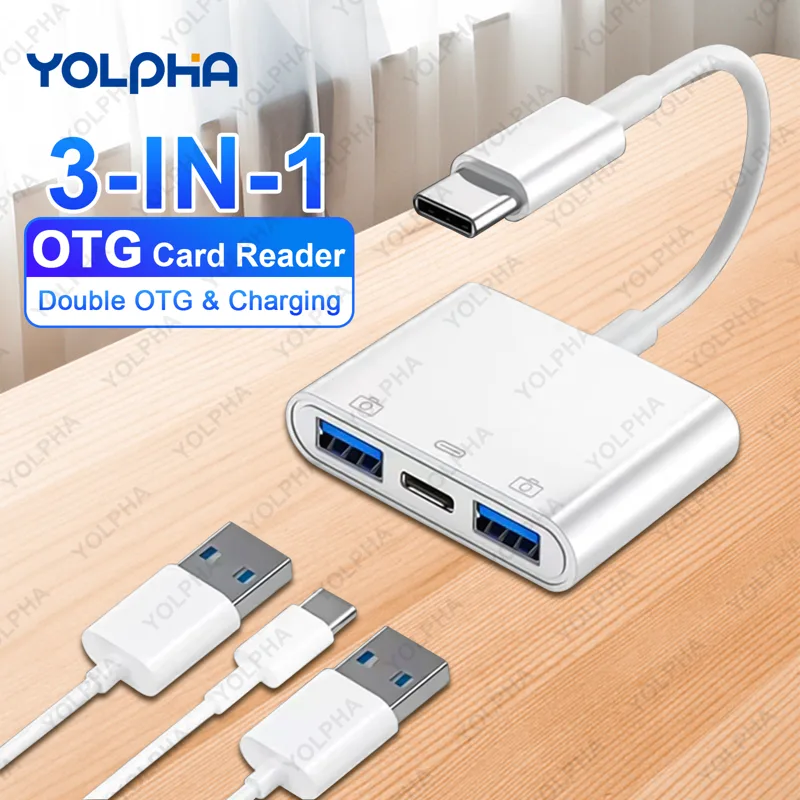3 em 1 USB C para USB OTG Leit - Gaming Keyboard Type C avaliação e preço