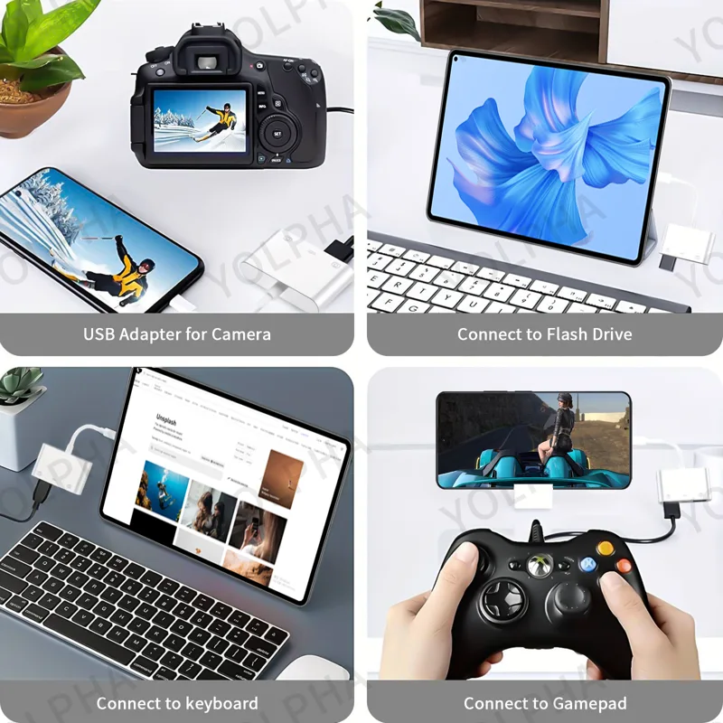 3 em 1 USB C para USB OTG Leit - Gaming Keyboard Type C avaliação e preço