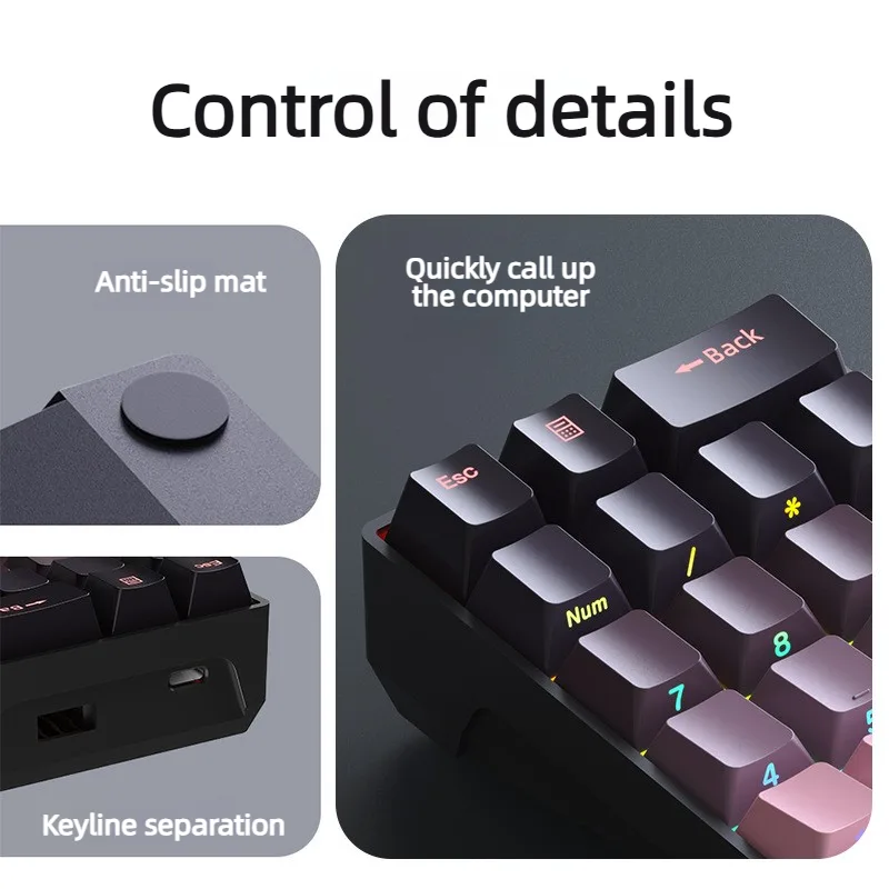 Teclado Numérico Mecânico Mini - Gaming Keyboard Number Pad avaliação e preço