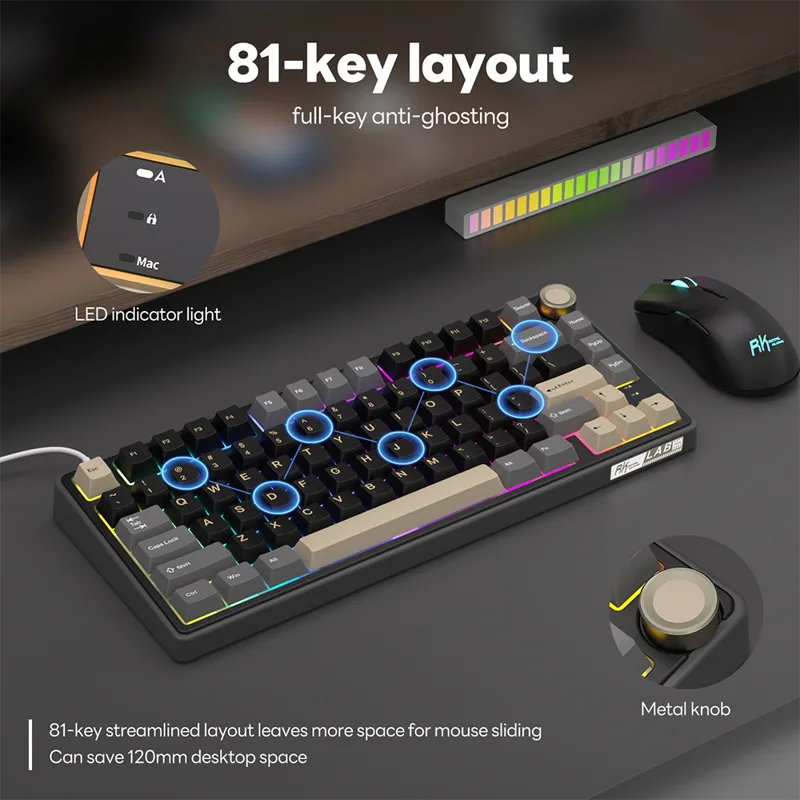 Teclado para jogos com fio Roy - Gaming Keyboard Bundle avaliação e preço