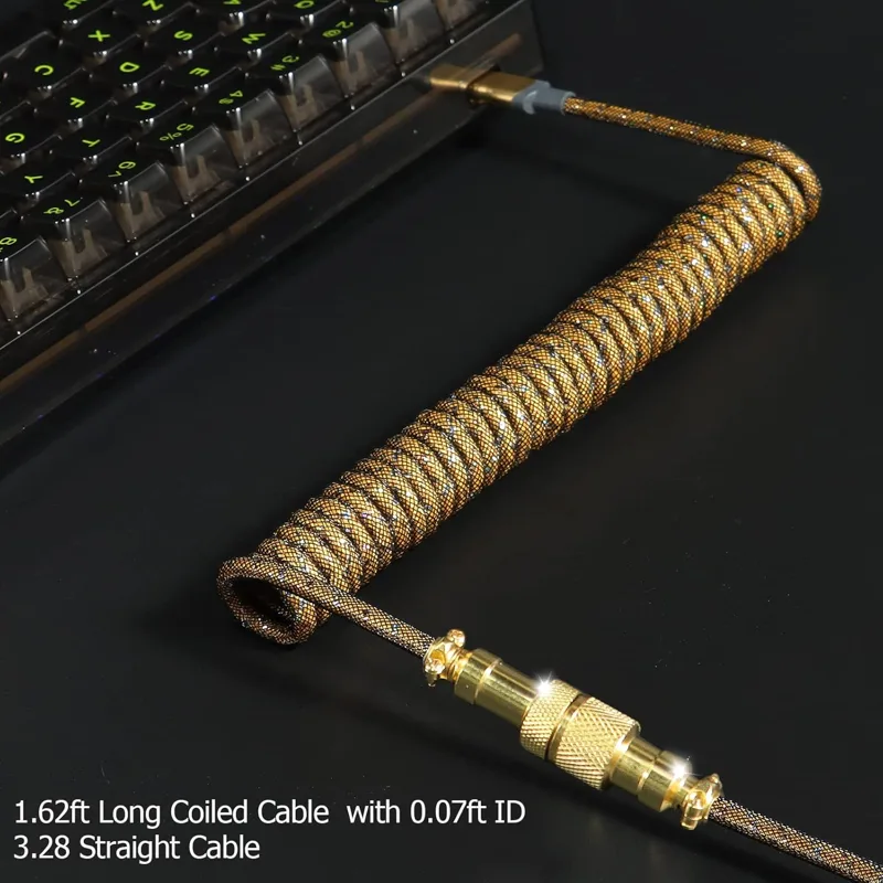 Cabo USB C enrolado ATTACK SHA - Gaming Keyboard Type C avaliação e preço