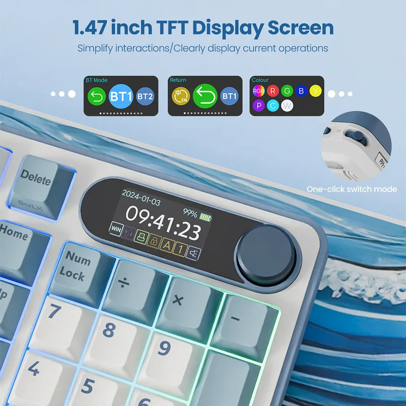 Teclado Mecânico RK ROYAL KLUD - Gaming Keyboard Bundle avaliação e preço