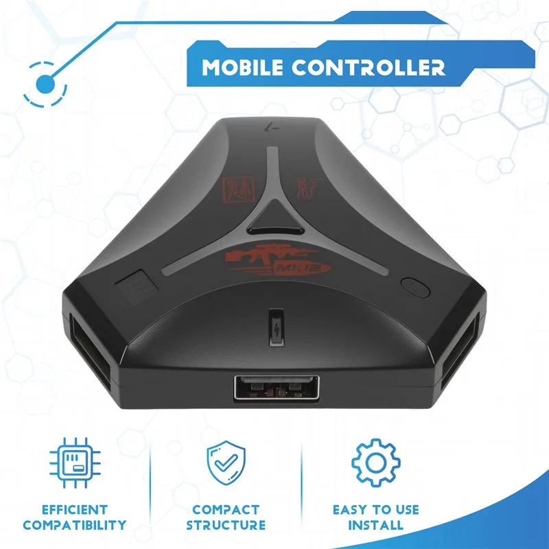 Novo - 1 Peça MK12 Plug and Pl - Gaming Keyboard And Mouse Converter For Mobile avaliação e preço
