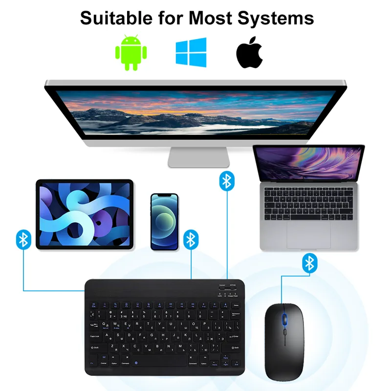 Teclado e mouse bluetooth para - Gaming Keyboard Mouse Wireless avaliação e preço