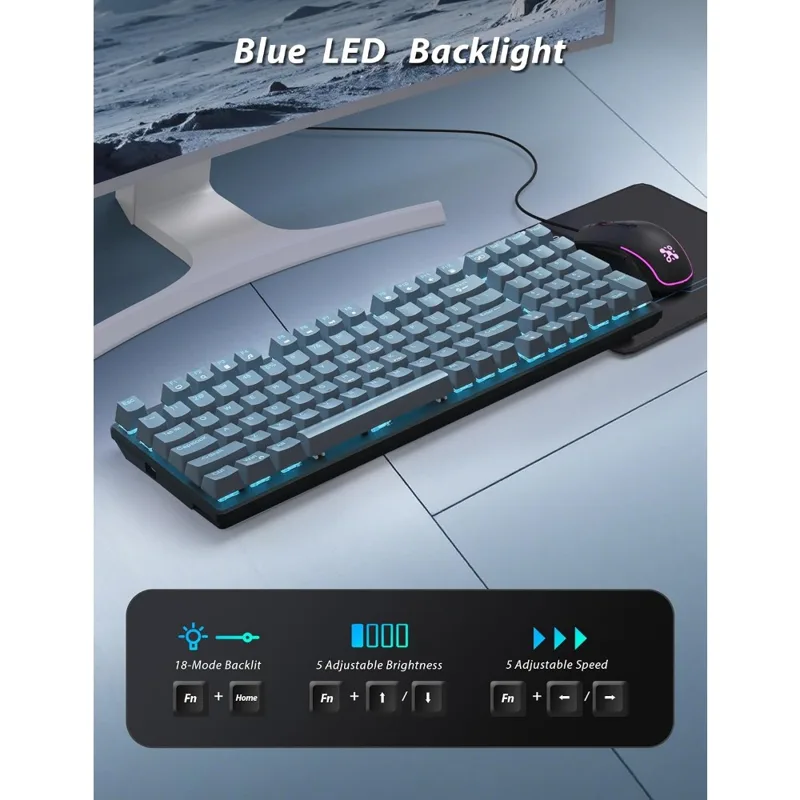 Teclado Gamer com 98 Teclas Fl - Gaming Keyboard Number Pad avaliação e preço