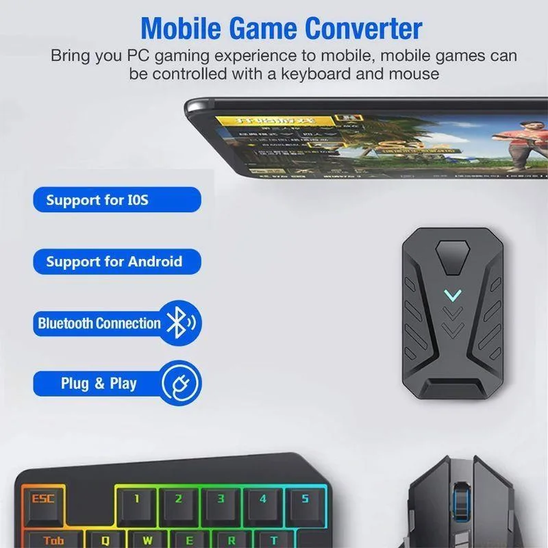 F62c gamepad para móvel blueto - Gaming Keyboard And Mouse Converter For Mobile avaliação e preço