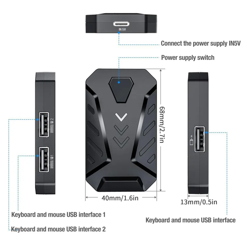 Adaptador conversor de mouse p - Gaming Keyboard And Mouse Converter For Mobile avaliação e preço