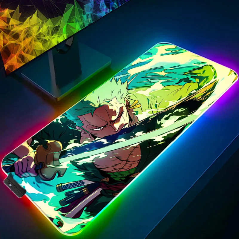 Uma peça zoro mouse pad rgb ac - Gaming Keyboard Brands avaliação e preço