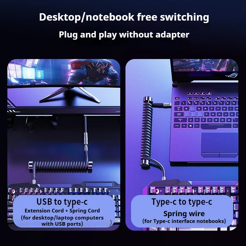 Cabo de Teclado USB para Tipo- - Gaming Keyboard Type C avaliação e preço