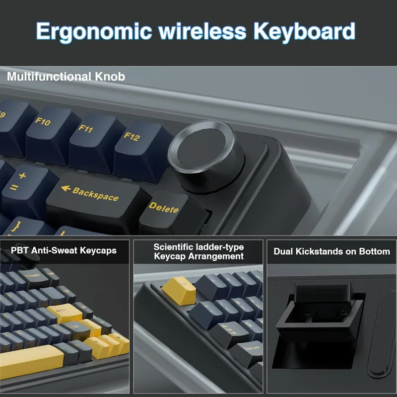 Teclado Mecânico Aula F75, Tec - Gaming Keyboard Number Pad avaliação e preço