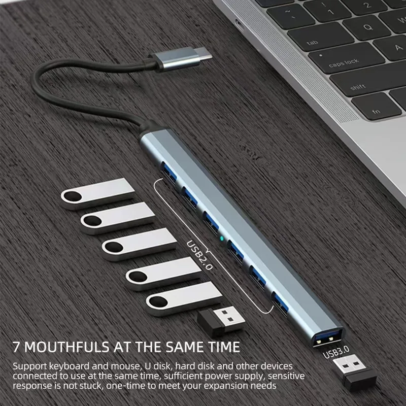 7 portas usb 3.0 tipo c hub ex - Gaming Keyboard Type C avaliação e preço