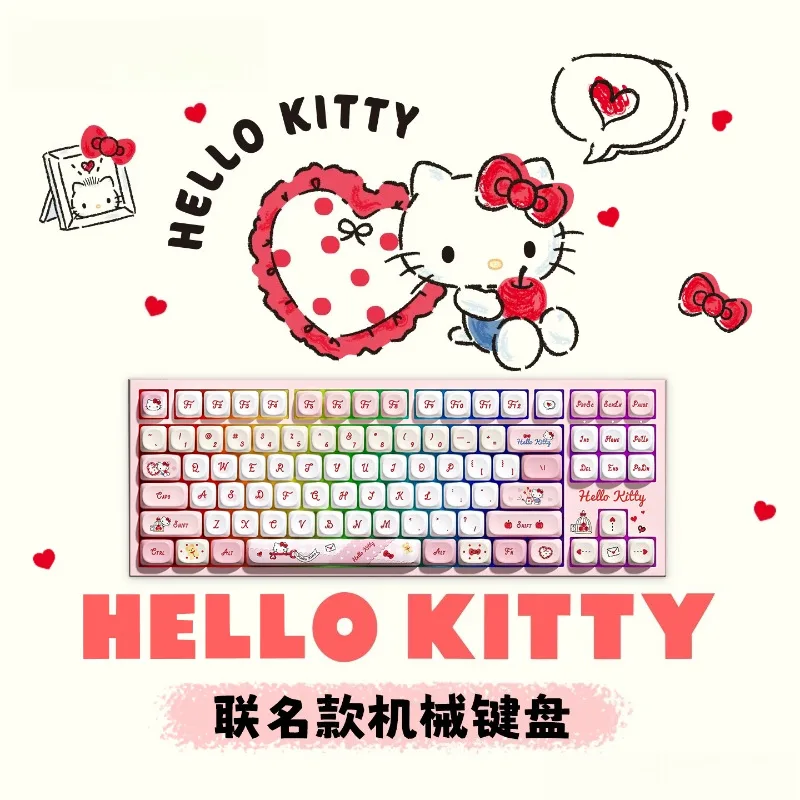 Teclado Mecânico Sanrio RGB Tr - Gaming Keyboard Hot Swappable avaliação e preço