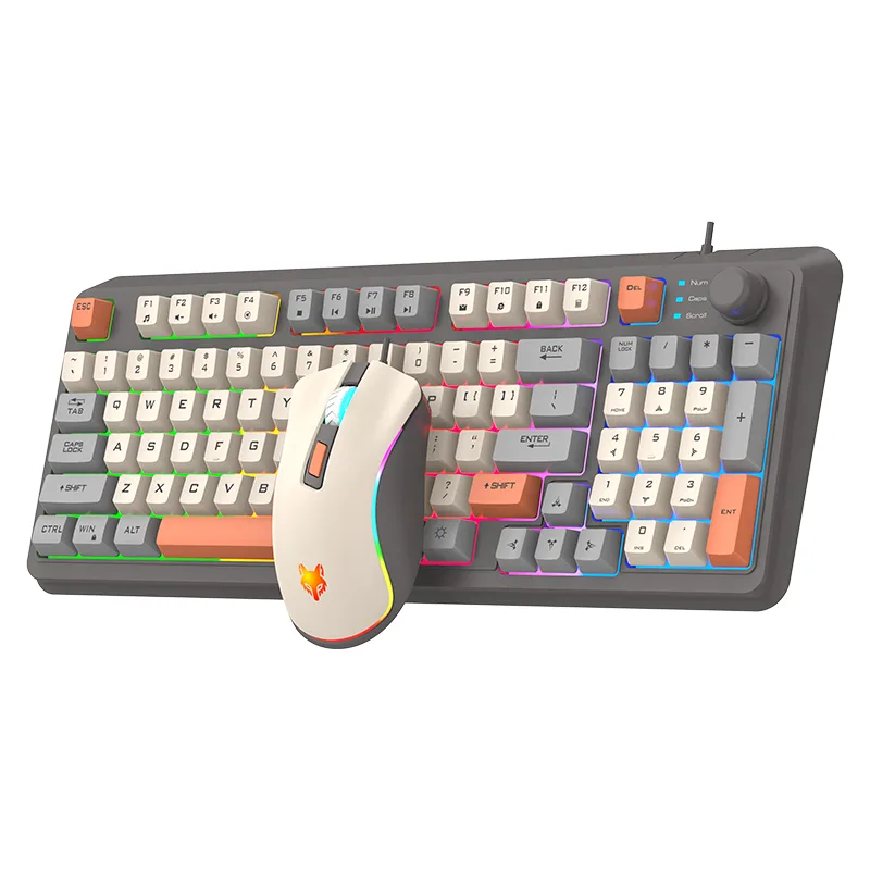 K820 USB com fio jogo teclado  - Gaming Keyboard Bundle avaliação e preço