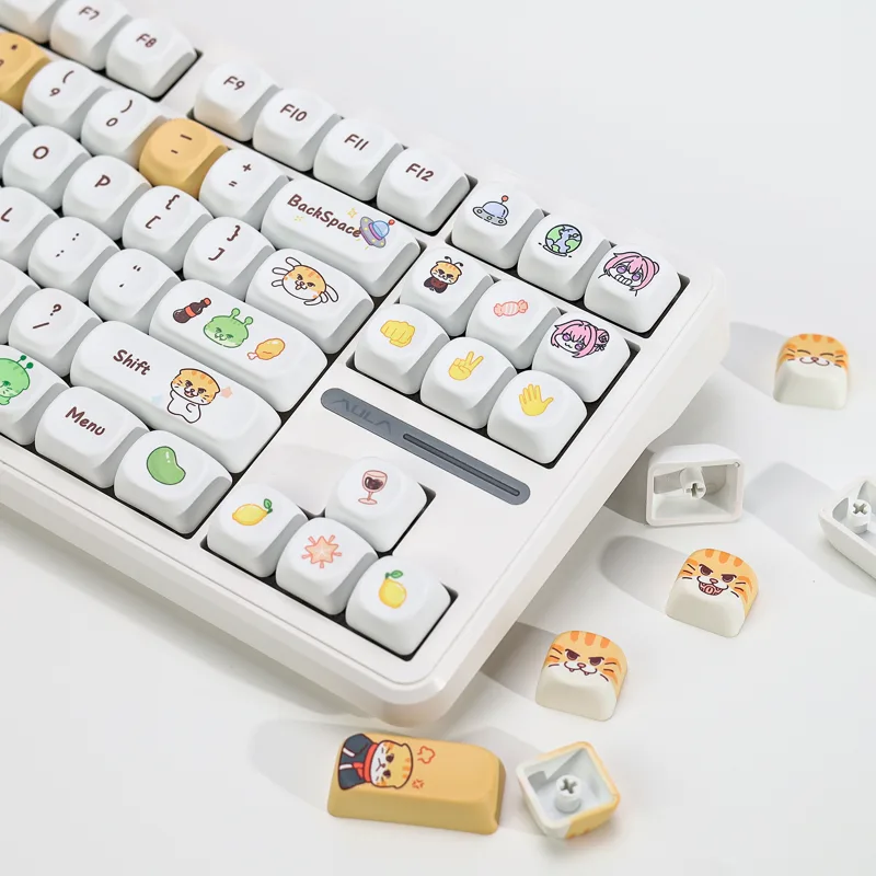 Teclas KBDiy Tema Gato Fofo PB - Gaming Keyboard Number Pad avaliação e preço