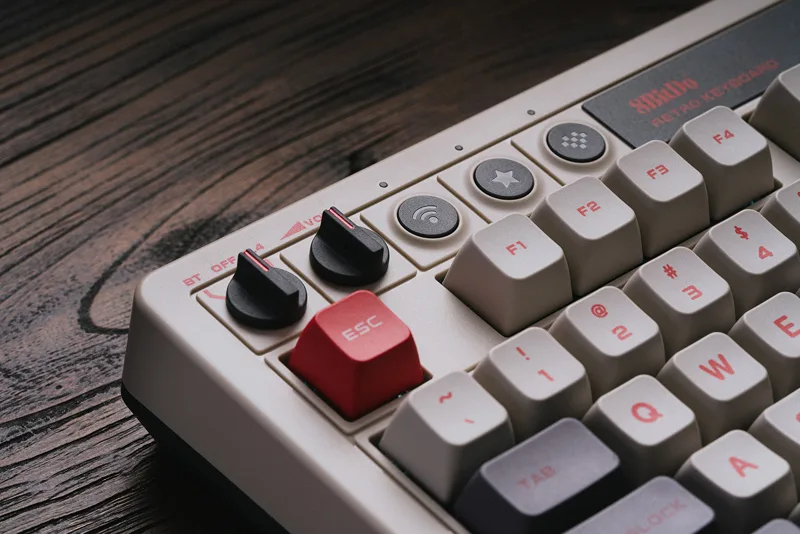 Teclado mecânico retrô 8Bitdo, - Gaming Keyboard Hot Swappable avaliação e preço